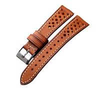 YHNNH, Compatible With Antique Watchband Breathable Style First Layer Cowhide Leather, Handmade Men's Strap(Brown,20mm)