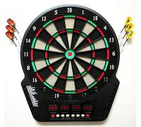 YHNNH darts board set， Digital Soft Tip Dart Boards, Dartboard Set 17” Target Area, 27 Games and 243 Variants with 6 18g Darts, 4 LED Displays