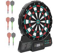 YHNNH darts board set， Talking target Plastic Digital Dartboard Up to 8 Player Score Display Includes Soft Tip Darts and Extra Tips for Indoor Party