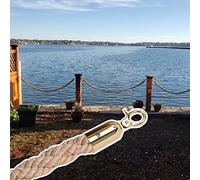 YHNNH, Deck Twisted Hemp Barrier Ropes, Thick Safety Handrail Rope Partition with Snap Hooks, Post Queue Line Barrier for Playground, Entrance/(Gold)