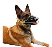 YHNNH dog muzzle， With Adjustable Nylon Strap,Dog Allows Panting,Drinking And Training,For Grooming Medium,Large Aggressive Reactive Dogs(Not Sealed Muzzle,M)