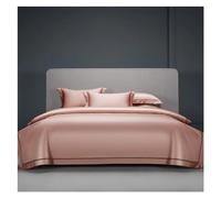 YHNNH Egyptian Cotton Bedding Set Luxury Gray Hollow Lace Duvet Cover Bed Sheet Pillowcases Solid Color Hotel Home Textile(D,King size 2.0M Bed 4pcs)
