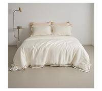 YHNNH Egyptian Cotton Sheets Pillowcase Duvet Cover Bedding Sets Twin Full Queen King Size Bed Linens Solid Color(Bianco,Twin)