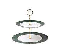 YHNNH, Elegant Ceramic Handle 2-layer Detachable Dessert Table Cake Display Stand Afternoon Tea Cake Tray Dessert Stand Cake Tray