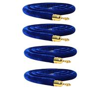 YHNNH, Entrance VIP Blue Stanchion Rope, Queue Barrier Ropes for Grand Openings, Durable Thick Crowd Control Ropes Safety Fence for Bank/4 Piece