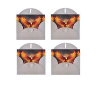 YHNNH Fantasy Phoenix Pearl Photo Paper Greeting Card With Envelope ，Blank Inside Thank You Card For Christmas, Birthday, Wedding