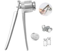 YHNNH, Flip Off Vial Crimper,Stainless Steel Perfume Vial Sealing Machine,Fast Capping, Saving Time and Effort,Professional Vial Manual Crimper(FullAluminum,26mm)