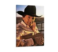 YHNNH George StraitRetro Wall Art Poster Classic Style Posters Perfect Fashioned Decor for Library Bar Or Home Theater12x18inch(30x45cm) Frame-style