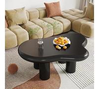 YHNNH Glossy Modern Cloud Coffee Table Modern Coffee Table Irregular Coffee Table Asymmetrical Coffee Table with 4 Short Legs, for Living Room, Bedroom,47.24in