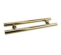 YHNNH, Gold Shower Barn Entry Sliding for Glass/Wood Door,Stainless Steel Interior & Exterior Gate Push Pull(Length80CM)