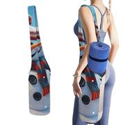 YHNNH Happy Snowman Yoga Mat Bag Yoga Backpack Multi Pocket Exercise Yoga Mat Carrier Multi-Functional Storage Bag for Pilates Beach Travel And Everyday Use