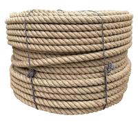 YHNNH, Hemp Rope Twisted Strong Jute Rope 4 Ply Hemp Rope All Purpose Cord For Crafts Bundling And Wall Hanging Craft Decorative(16MM 20M)