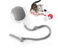 YHNNH Interactive Cat Toy - USB Rechargeable Ball Toy on Rug, Anti-Depression Fun Gift for Cats & Dogs (Grey)