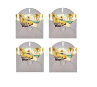 YHNNH Island Of Cuba Pearl Photo Paper Greeting Card With Envelope ,Blank Inside Thank You Card For Christmas, Birthday, Wedding