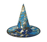 YHNNH Japanese Cherry Flowers Halloween Witcher Hat, Halloween Witcher Party Costume Accessories