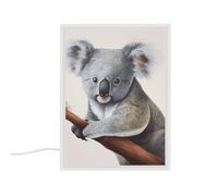 YHNNH Koala and Butterfly Night Lights Tabletop Compact Mirror Nightlight Portable Bedside Table Lamp with Plug-in and USB Charger Port