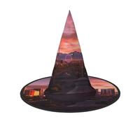 YHNNH Las Vegas Sunset Halloween Witcher Hat, Halloween Witcher Party Costume Accessories