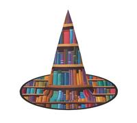 YHNNH Library Bookshelf Halloween Witcher Hat, Halloween Witcher Party Costume Accessories