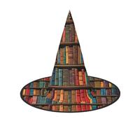 YHNNH Library Bookshelf Halloween Witcher Hat, Halloween Witcher Party Costume Accessories