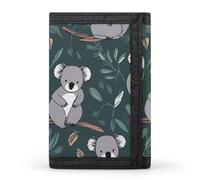 YHNNH Lovely Koala Trifold Wallet Polyester Casual Wallets Portable Stylish Coin Purse for Men And Women