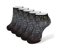 YHNNH Mathematics And Physics 5 Pairs Ankle Socks Elastic Breathable Casual Low Cut Socks Athletic Sock for Men Women