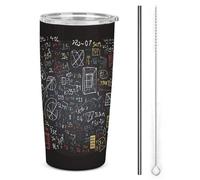 YHNNH Mathematics And Physics Insulated Tumbler with Lid, Stainless Steel Tumbler Portable Full Width Printed Portable Car Cup 20 Oz Insulated Stainless Steel Travel Coffee Mug