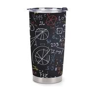 YHNNH Mathematics And Physics Tumbler 20 Oz Large Capacity Travel Car Mug with Leak-Proof Lid, Portable Coffee Cup & Shatterproof Design for Car, Home, Outdoor Use, Easy to Clean