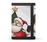 YHNNH Merry Christmas Trifold Wallet Polyester Casual Wallets Portable Stylish Coin Purse for Men And Women