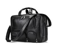 YHNNH messenger bag, 17.3 Inch Laptop Briefcase Genuien Leather Bag Business Travel Tote Bags Handbags For Men Male Large Brief Case Retro