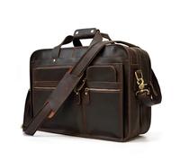 YHNNH messenger bag, 17.3 Inch Laptop Briefcase Genuien Leather Bag Business Travel Tote Bags Handbags For Men Male Large Brief Case Retro