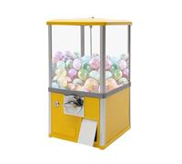 YHNNH, Mini Chewing Gum Machine, Candy Capsule Machine with Locks for Capsule Toys with 4.5-5.5 cm Diameter,53x26x26cm,Red(Yellow)