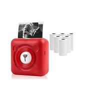 YHNNH Mini Pocket Printers Bluetooth Photo Printer(Red Printer add 6White)