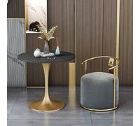 YHNNH Modern Pub Table- Coffee Table with Golden Stable Bottom and Base, Safety Non-slip Marble Tabletop -for Living Room/Office/Balcony/outdoor