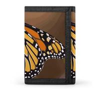 YHNNH Monarch Butterfly Trifold Wallet Polyester Casual Wallets Portable Stylish Coin Purse for Men And Women