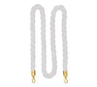 YHNNH, Multi-Color Optional Stanchion Hemp Rope, Long Twisted Rope Barrier for Queue Divider, Crowd Control of Restaurants/Theater/Dressing Rooms/(White,Length 1.2M/4Ft/47In)