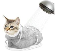 YHNNH Multifunctional Cat Grooming Bag - Pet Cat Bathing, Nail Clipping, Ear and Teeth Cleaning, Medicine Feeding and Injection Multi-Functional Restraint Bag (Gray)