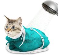 YHNNH Multifunctional Cat Grooming Bag - Pet Cat Bathing, Nail Clipping, Ear and Teeth Cleaning, Medicine Feeding and Injection Multi-Functional Restraint Bag (Green)