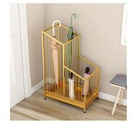 YHNNH Multifunctional Umbrella Holder with Drip Tray Space Saving Organizer for Office Hallway Porch and Door Umbrella Stands for Home and Office Organization(Gold,S)
