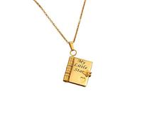 YHNNH My Little Star Kids Necklace Stainless Steel Adjustable Chain Hypoallergenic Baby Toddler Jewelry Personalized Gift for Girls Boys (Golden-Girl)