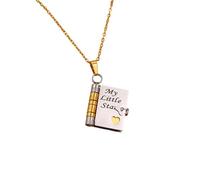 YHNNH My Little Star Necklace for Daughter Son Baby Adjustable Stainless Steel Pendant - Gift for Christening, Birthday (Mixed-Girl)