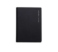 YHNNH, Notebook Business Affairs High-grade Meeting Leather Surface Thickening Office Notebook Fashion Simplicity Planner Agenda Diary(Black)