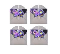 YHNNH Pansy Perfection Pearl Photo Paper Greeting Card With Envelope ï¼ŒBlank Inside Thank You Card For Christmas, Birthday, Wedding