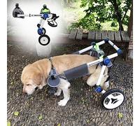 YHNNH pet trolley， Mobility Dog Wheelchair for Back Legs Support, Large/Medium Cart Aids, Foldable Pet Rehabilitation Wheel Chairs(Size S)