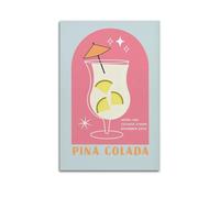 YHNNH Pina Colada Tropical Cocktail Drink Bar Cart Print Poster Vintage Wall Art Decorative Canvas Posters for Room Aesthetics 24x36inch(60x90cm) Unframe-style-2