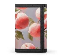 YHNNH Pink Peach Trifold Wallet Polyester Casual Wallets Portable Stylish Coin Purse for Men And Women