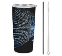 YHNNH Programmer Programming Code Insulated Tumbler with Lid, Stainless Steel Tumbler Portable Full Width Printed Portable Car Cup 20 Oz Insulated Stainless Steel Travel Coffee Mug