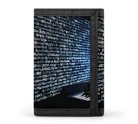 YHNNH Programmer Programming Code Trifold Wallet Polyester Casual Wallets Portable Stylish Coin Purse for Men And Women