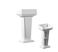 YHNNH Pulpits for Churches, Church Pulpit Podium Desk Lectern Podium for Conference, Auditorium, Classroom(White)