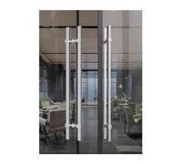 YHNNH, Push Pull Thickened Stainless Steel Door Pulls for Metal Door Glass Door Tempered Door Wooden Door,Modern and Simple(White,Length120CM)