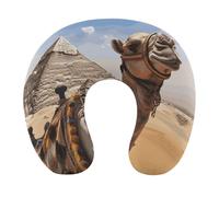 YHNNH Pyramid Camel Neck Pillow Lightweight Portable U Shaped Pillow Memory Foam Cozy U-Shaped Sleep Pillows for Airplane Chair, Car,Office,Sleeping Rest Neck Head Cushion